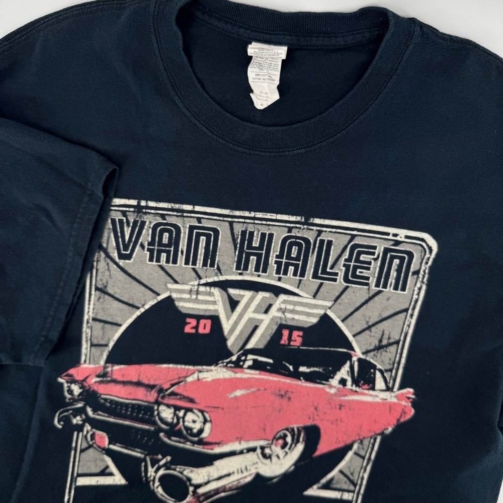 Van Halen World Tour 2015 Shirt "I Can Barely See The Road"‎ Large Black Concert